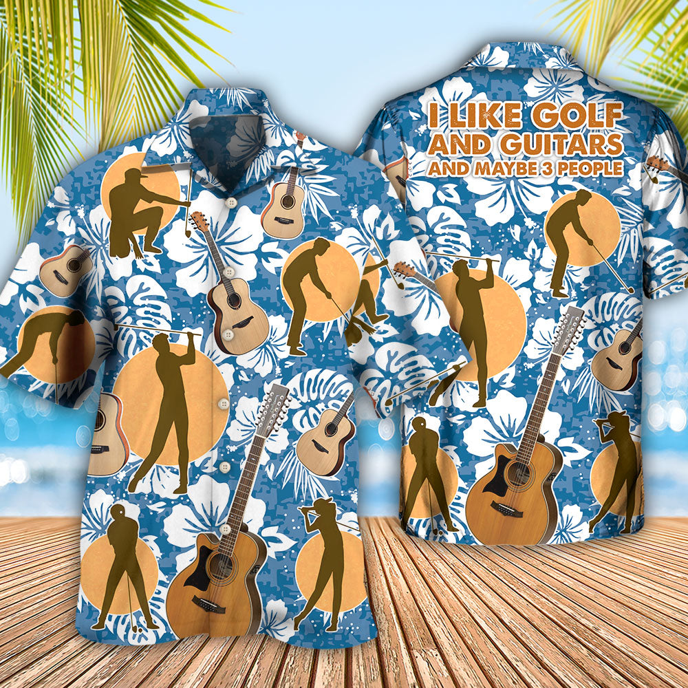 Guitar I Like Golf And Guitars - Hawaiian Shirt - Reefox