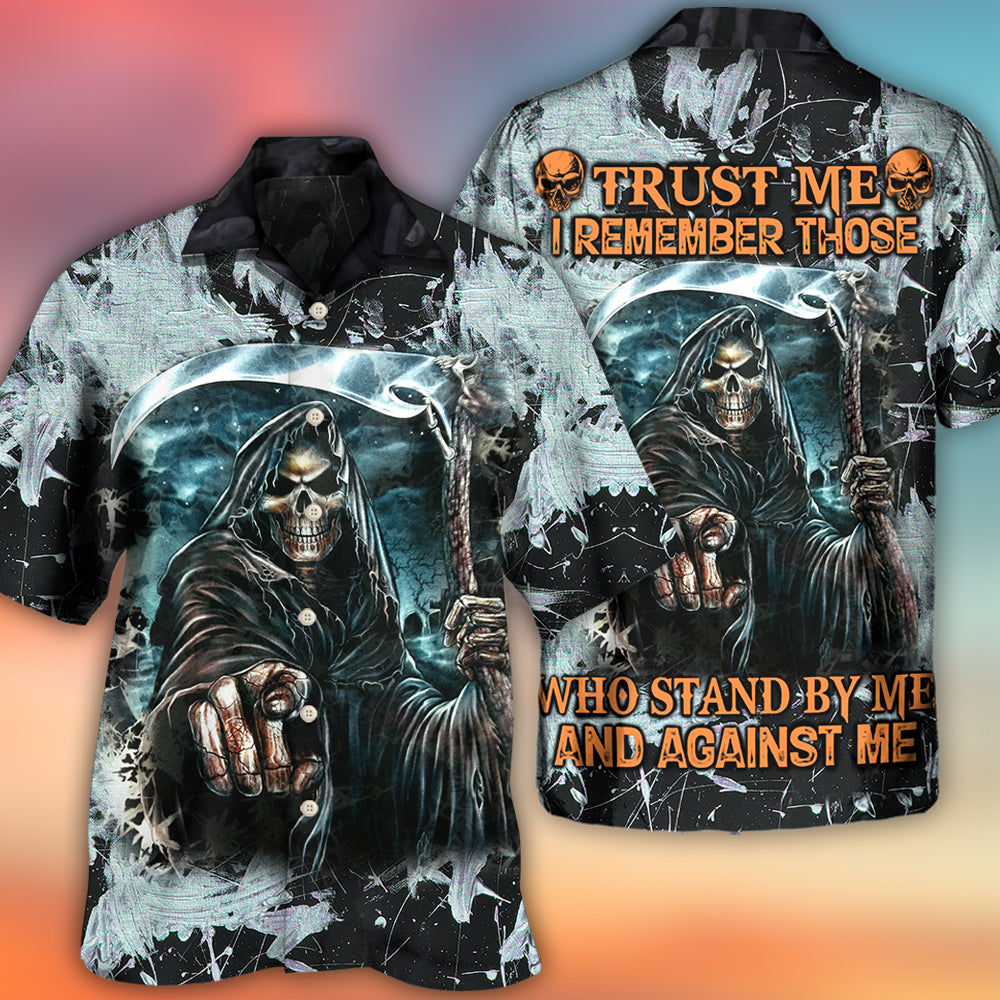 Skull Dark Death Scythe - Hawaiian Shirt - Reefox