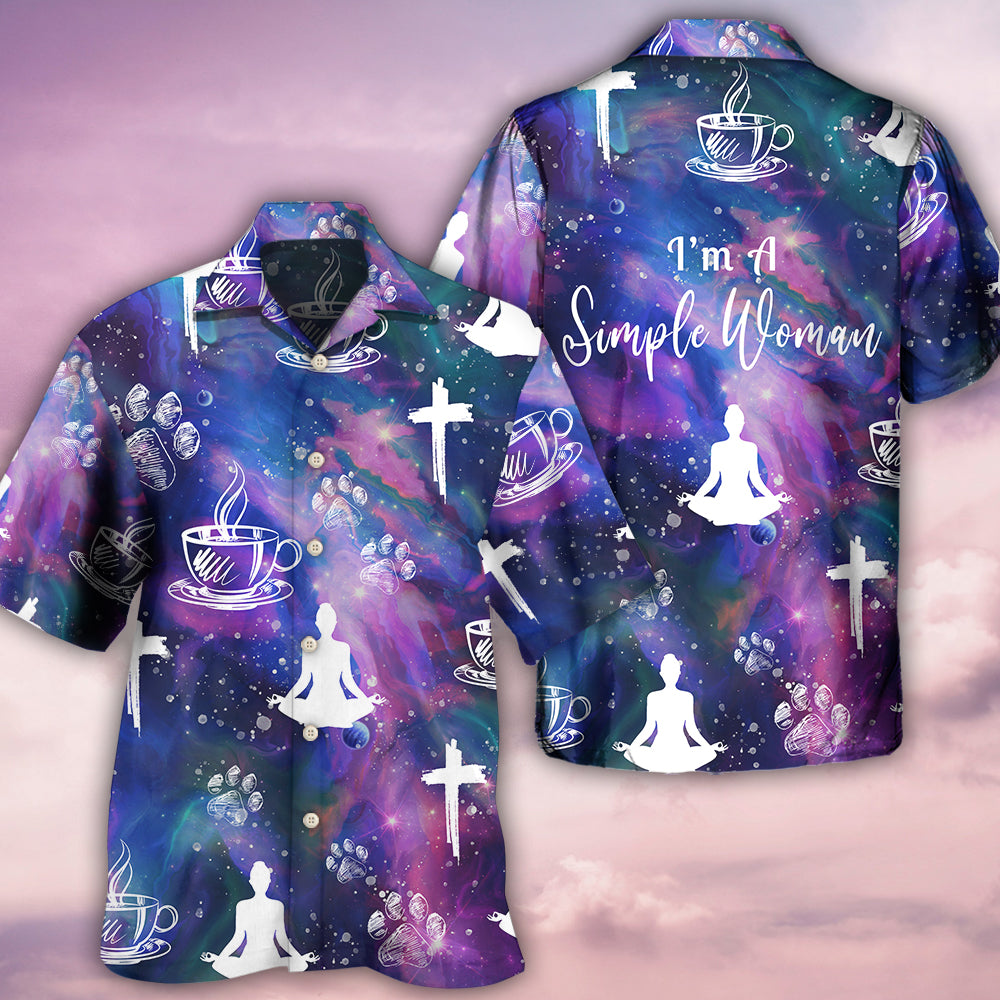 Coffee Jesus Dog Yoga - Hawaiian Shirt - Reefox