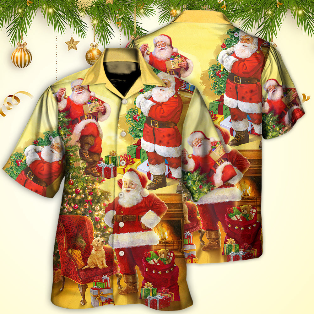 Christmas Santa Claus Story Happy Xmas Art Style TYPE - Hawaiian Shirt - Reefox