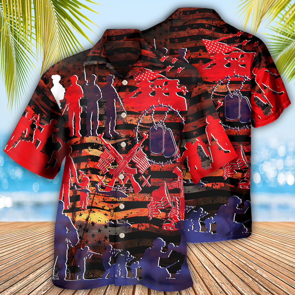 Veteran Independence Day Fought For Our Democracy - Hawaiian Shirt - Reefox
