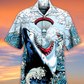 Shark Love Skull Style - Hawaiian Shirt - Reefox