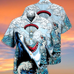 Shark Love Skull Style - Hawaiian Shirt - Reefox