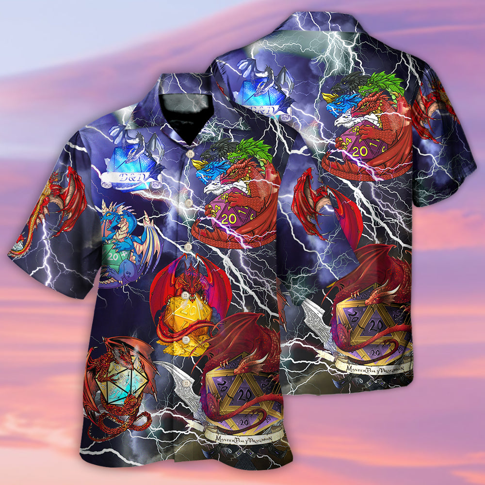 D20 Dragon Thunder Style - Hawaiian Shirt - Reefox
