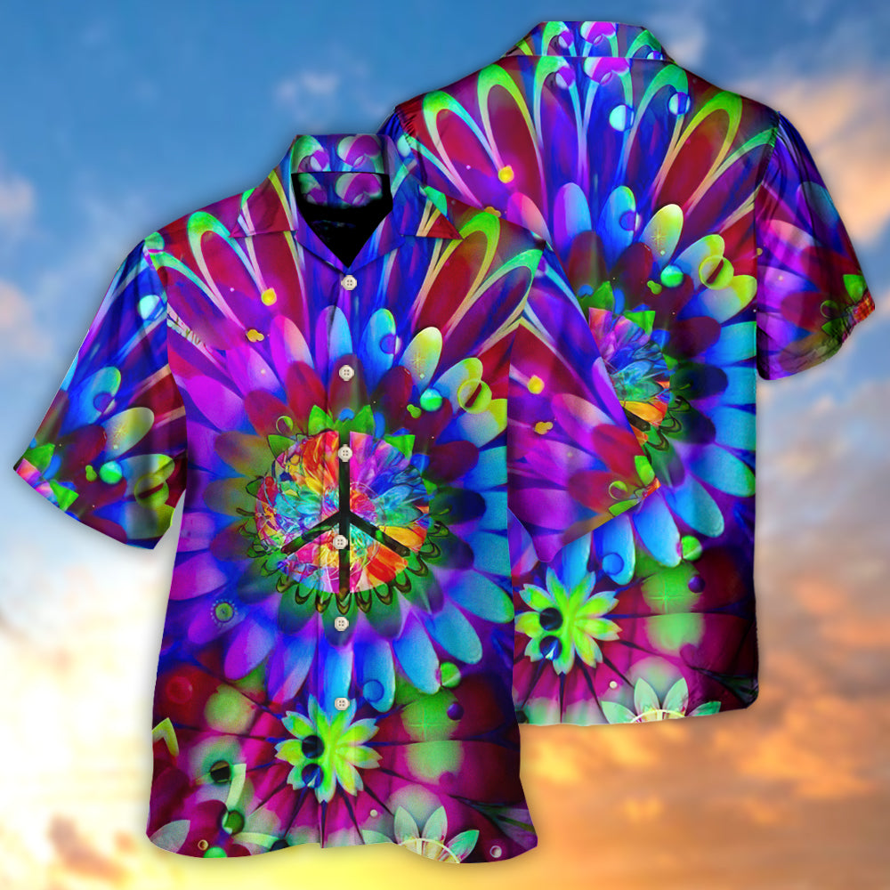 Hippie Love Is In The Air Flowers In My Hair - Hawaiian Shirt - Reefox