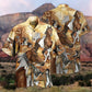 Native Horses Run Away Vintage - Hawaiian Shirt - Reefox