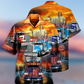 Truck Driver Jesus Bless In The Sunset - Hawaiian Shirt - Reefox