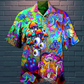 Hippie Mushroom Stay Trippy Little Hippie Colorful - Hawaiian Shirt - Reefox