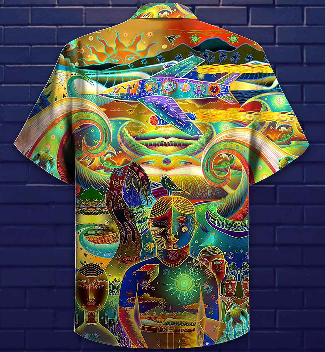 Hippie Peace Life Neon Color Amazing - Hawaiian Shirt - Reefox