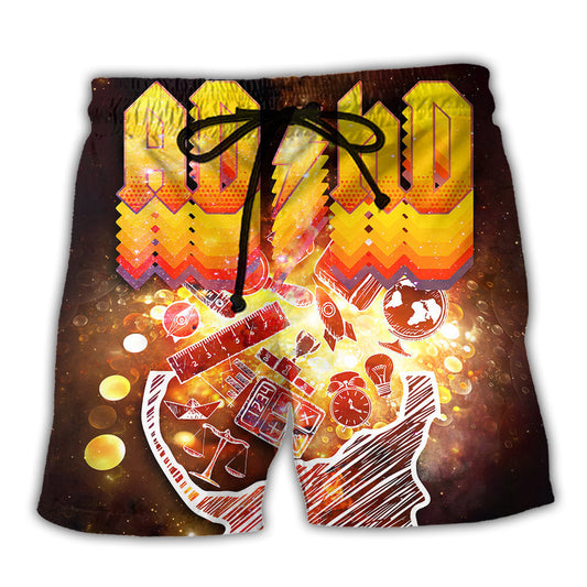 Beach Short / Adults / S ADHD Awareness In life - Beach Short Reefox - Owls Matrix LTD