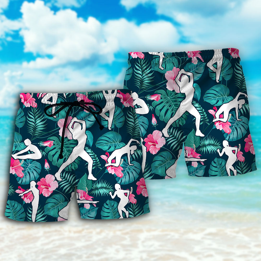 Aerobics Tropical Floral - Beach Short Reefox - Owls Matrix LTD