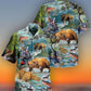 Hunting Animals Amazing Salmon Hunting With Bear - Hawaiian Shirt - Reefox