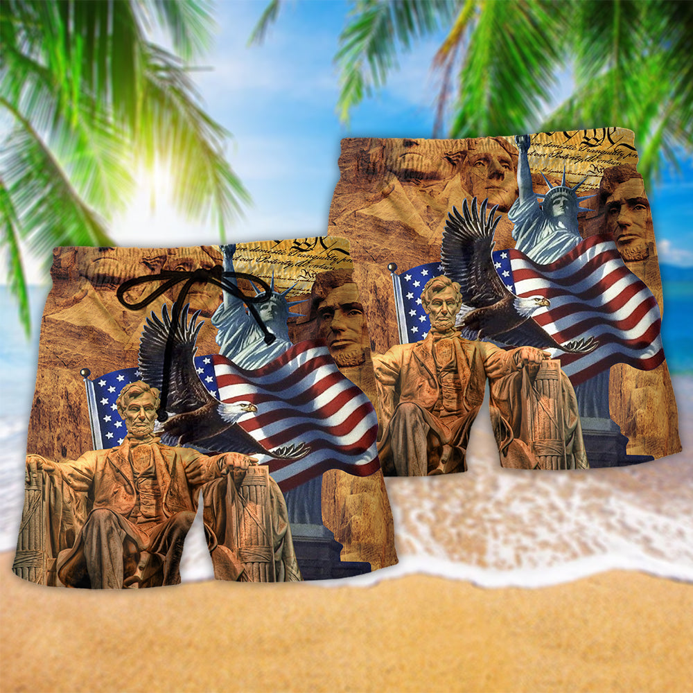 America Land Of The - Beach Short Reefox - Owls Matrix LTD