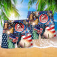 America Love July Style - Beach Short Reefox - Owls Matrix LTD