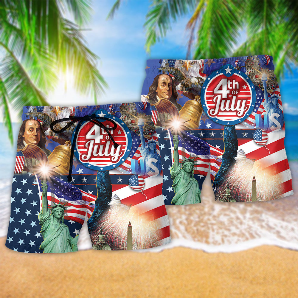 America Love July Style - Beach Short Reefox - Owls Matrix LTD