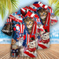 America Proud To Be An Cat - Hawaiian Shirt - Reefox