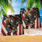 America Eagle Fly Flag - Beach Short Reefox - Owls Matrix LTD