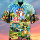 Camping Happy Animals - Hawaiian Shirt - Reefox