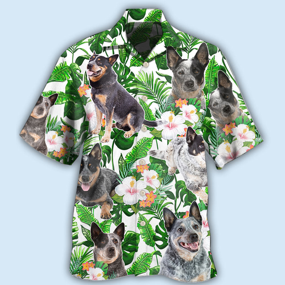 Australian Cattle Dog Green Tropical Lover Style - Hawaiian Shirt - Reefox