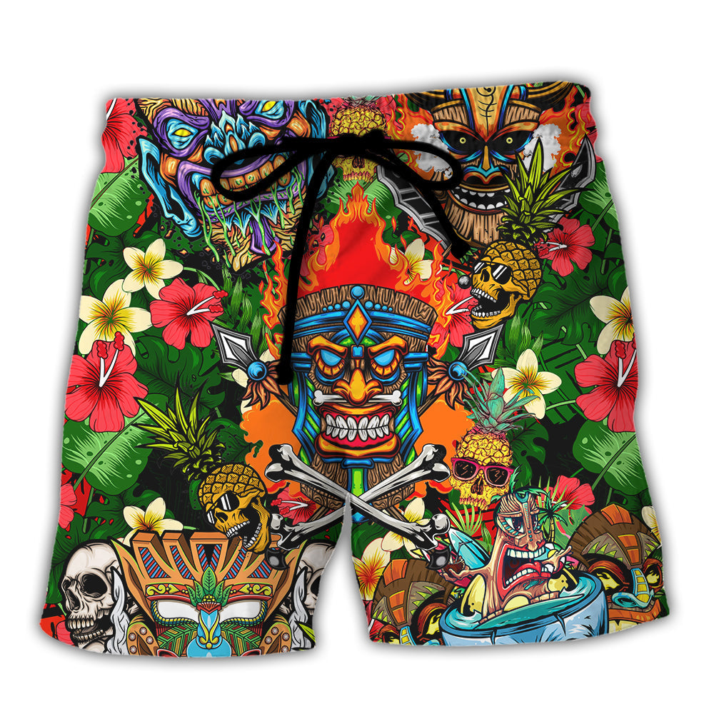 Skull I Came Into This World To Do Two Things Piss People Off And Make People Smile Which Lucky One Are You - Beach Short