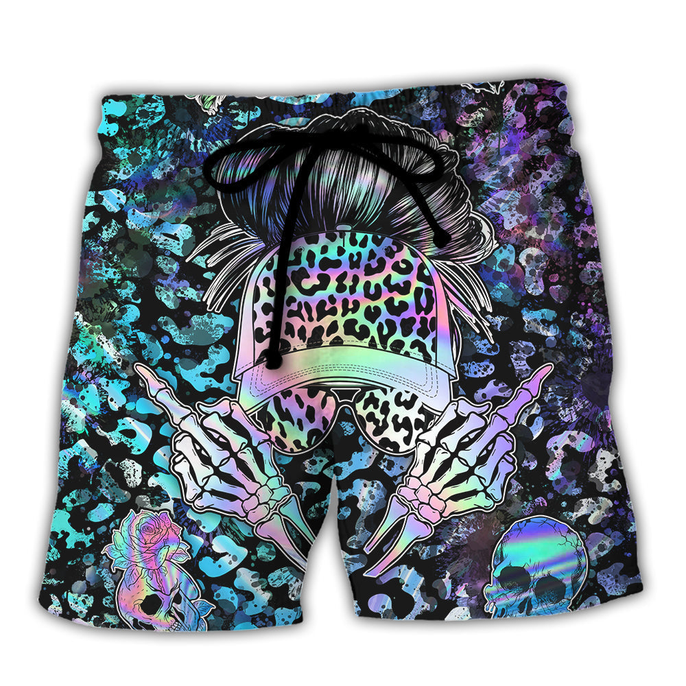 Skull Sorry I Didn't Mean To Give You The Wrong Impression Let Me Clarify I'm The Wrong B To Mess With - Beach Short Reefox
