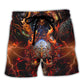Skull Warning This Tattooed Man Does Not Play Well With Stupid People - Beach Short Reefox