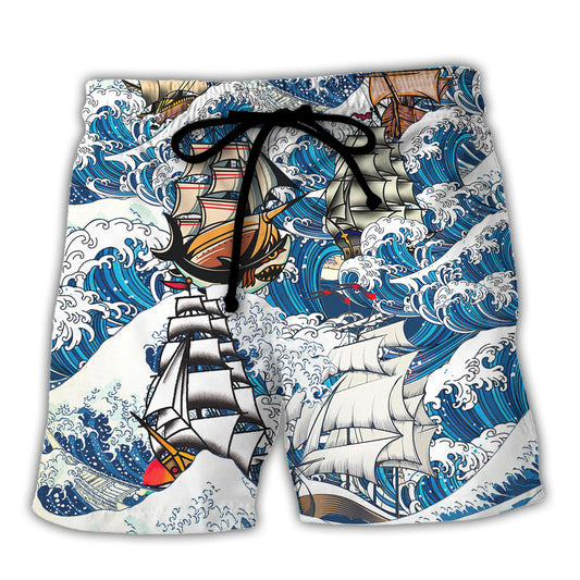 Sailing A Sailing Vessel Is Alive In A Way That No Ship With Mechanical Power Ever Be - Beach Short Reefox