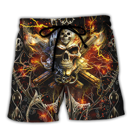 Skull Your First Mistake Was Thinking I Was One Of The Sheep Bullet Fire - Beach Short Reefox