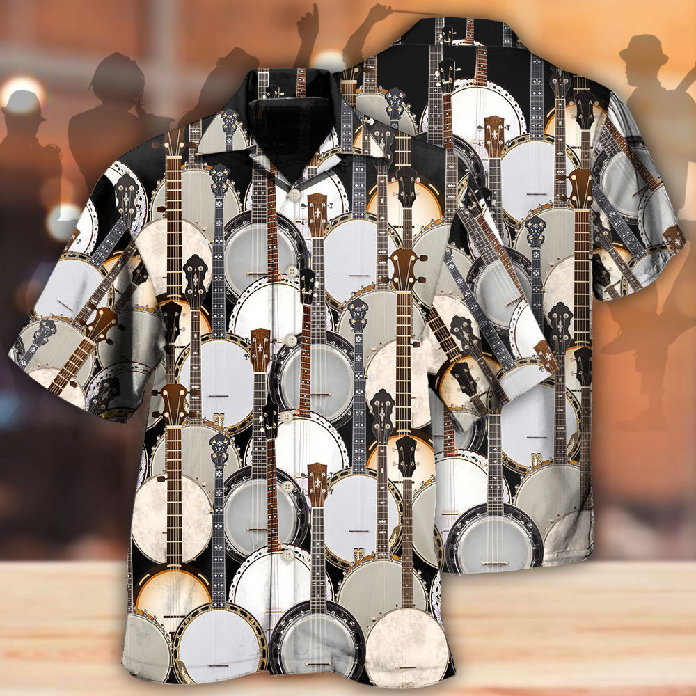 Banjo Love Music Pattern - Hawaiian Shirt - Reefox