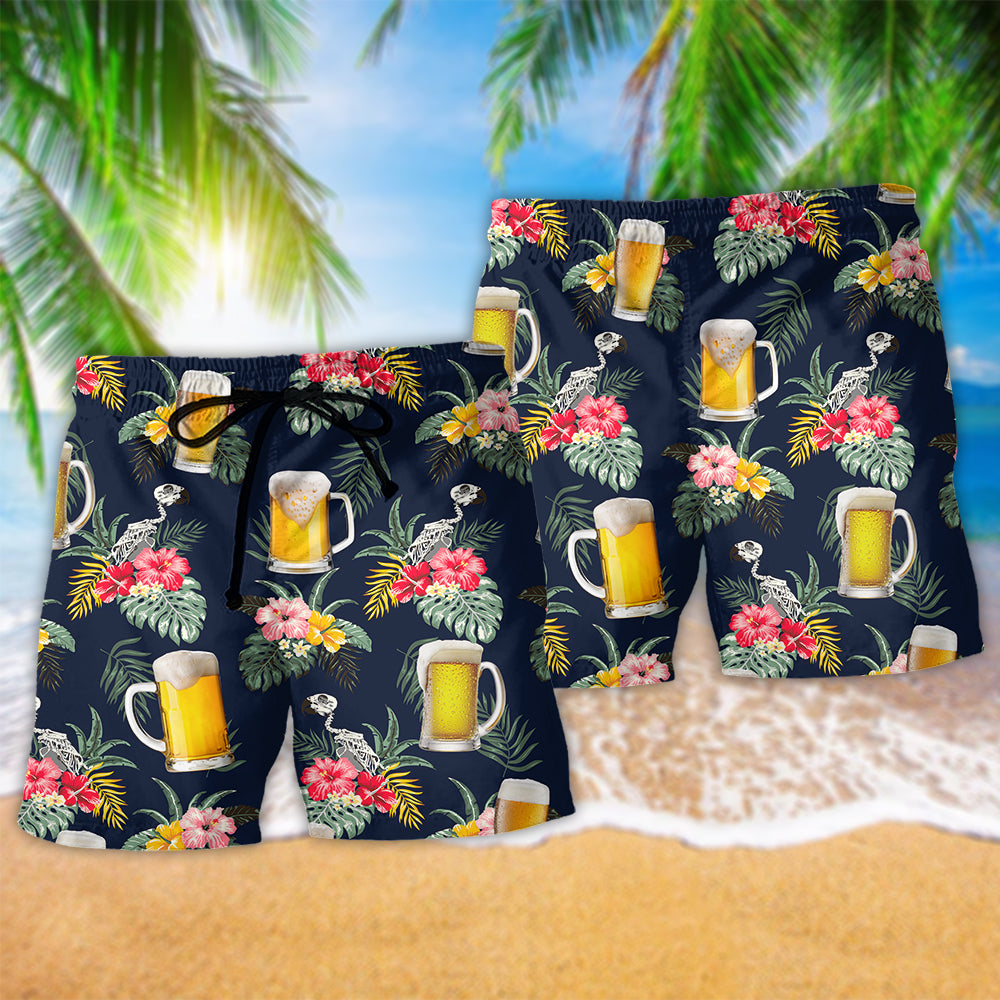 Beer Tropical Floral Basic - Beach Short Reefox - Owls Matrix LTD