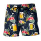 Beach Short / Adults / S Beer Tropical Floral Basic - Beach Short Reefox - Owls Matrix LTD