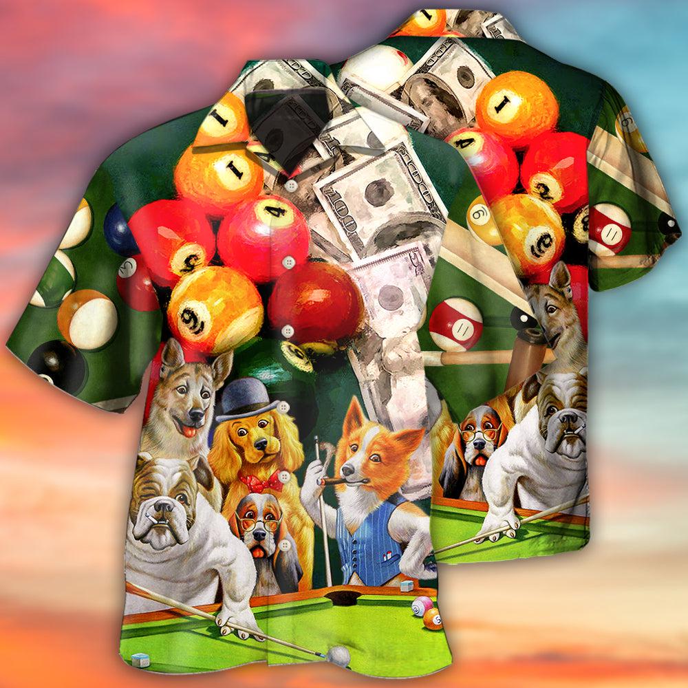 Billiard Funny Dog Many Money - Hawaiian Shirt - Reefox