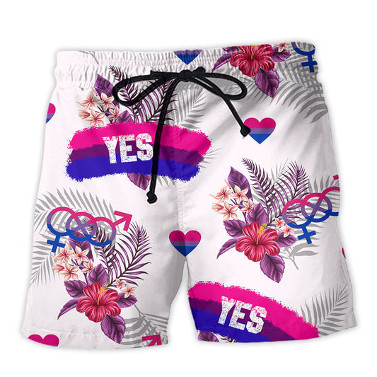 Beach Short / Adults / S LGBT Bisexual Tropical Leaf Yes - Beach Short Reefox - Owls Matrix LTD