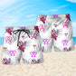 LGBT Bisexual Tropical Leaf - Beach Short Reefox - Owls Matrix LTD