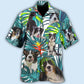 Border Collie Dog Tropical Leaf Lover - Hawaiian Shirt - Reefox