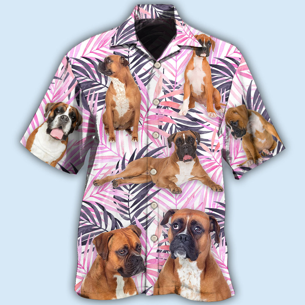 Boxer Tropical Leaf Style - Hawaiian Shirt - Reefox