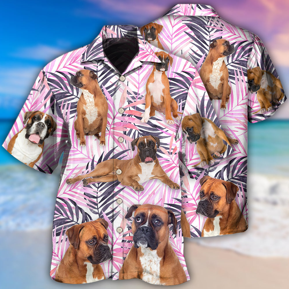 Boxer Tropical Leaf Style - Hawaiian Shirt - Reefox