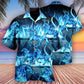 Horse Burning Blue - Hawaiian Shirt - Reefox