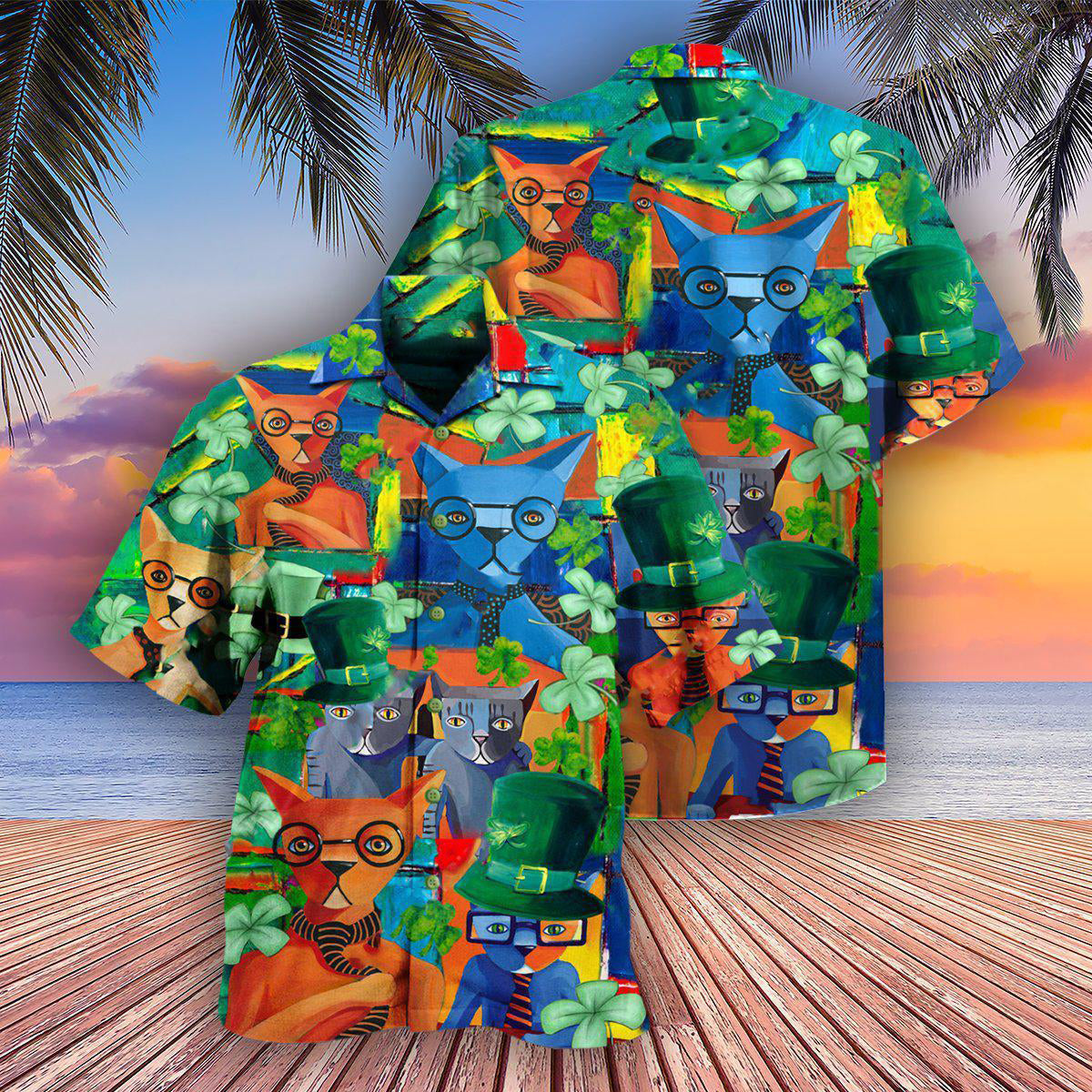 Cat Have A Purrfect Saint Patricks Day - Hawaiian Shirt - Reefox
