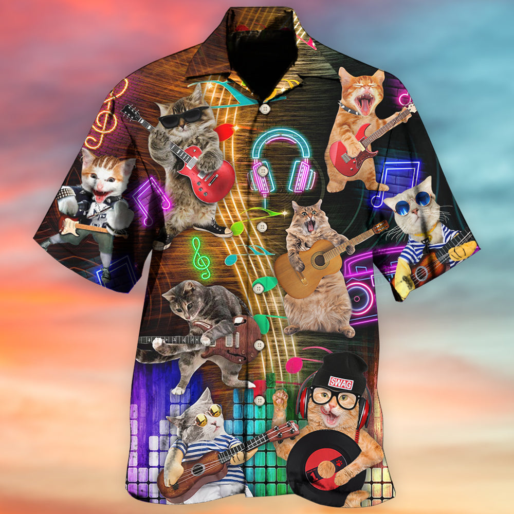 Cat Rocker Lovely Style - Hawaiian Shirt - Reefox