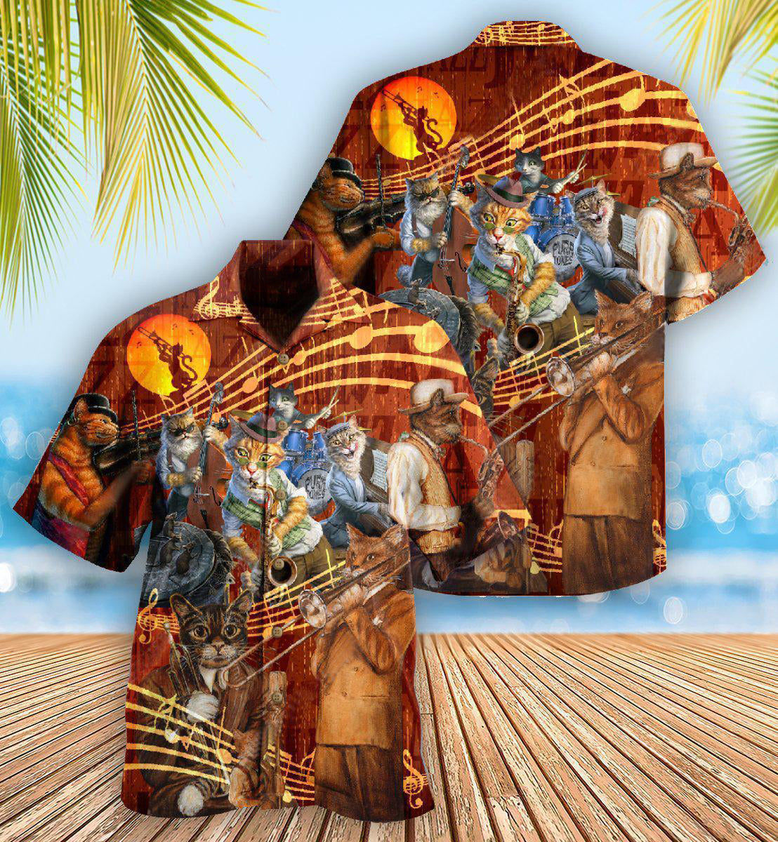 Cat To Be A Jazz - Hawaiian Shirt - Reefox