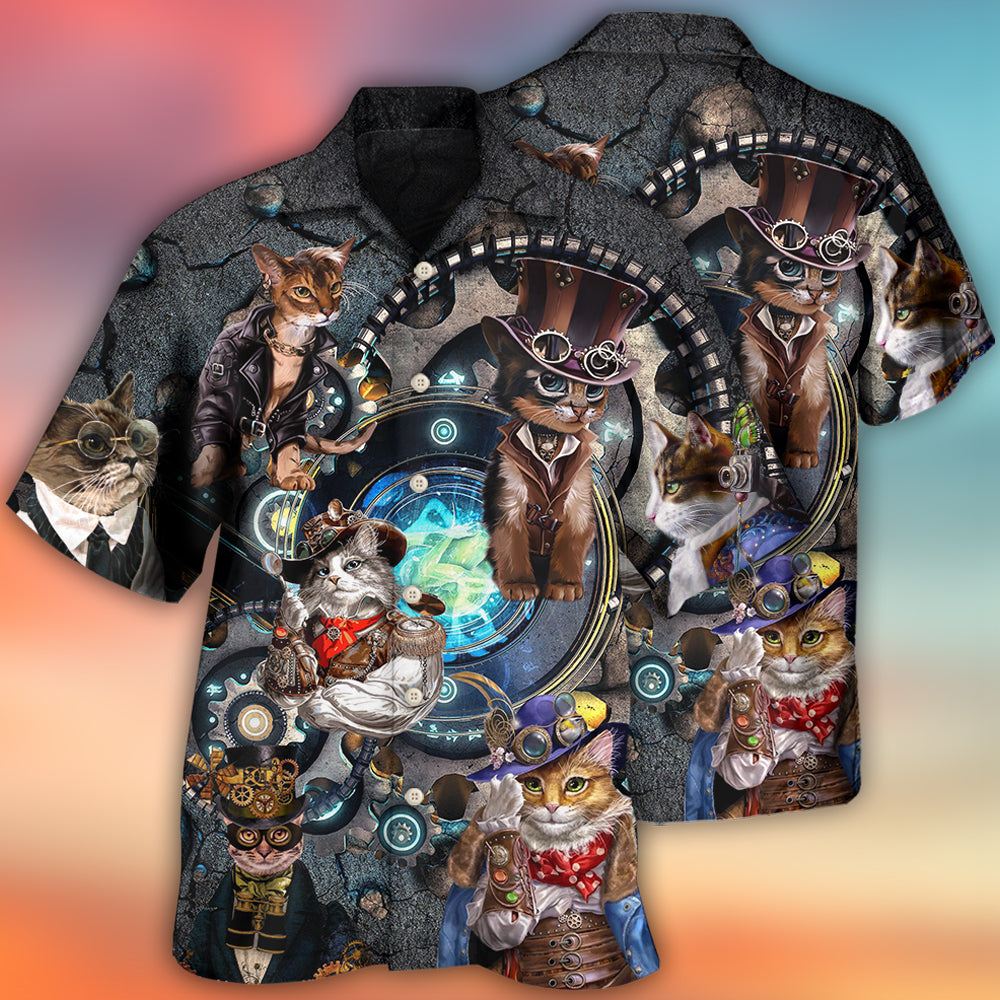 Cat Mechanic Cool Style - Hawaiian Shirt - Reefox