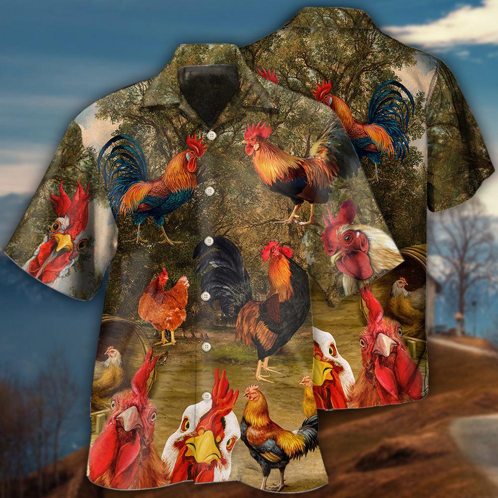 Chicken Old Garden - Hawaiian Shirt - Reefox