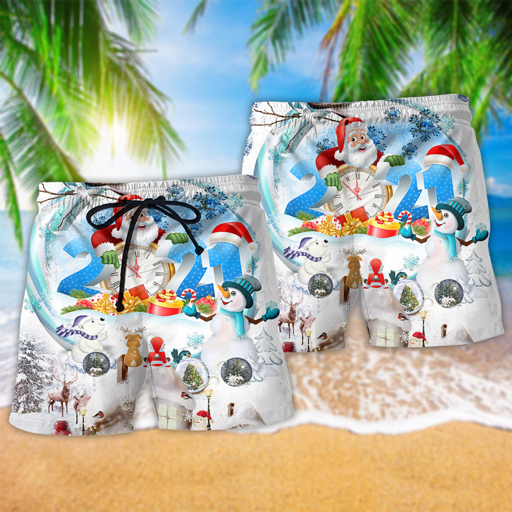 Christmas Have A Sparkling New Year - Beach Short Reefox - Owls Matrix LTD
