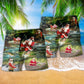 Christmas Merry Fishmasand A Happy New Reel - Beach Short Reefox - Owls Matrix LTD