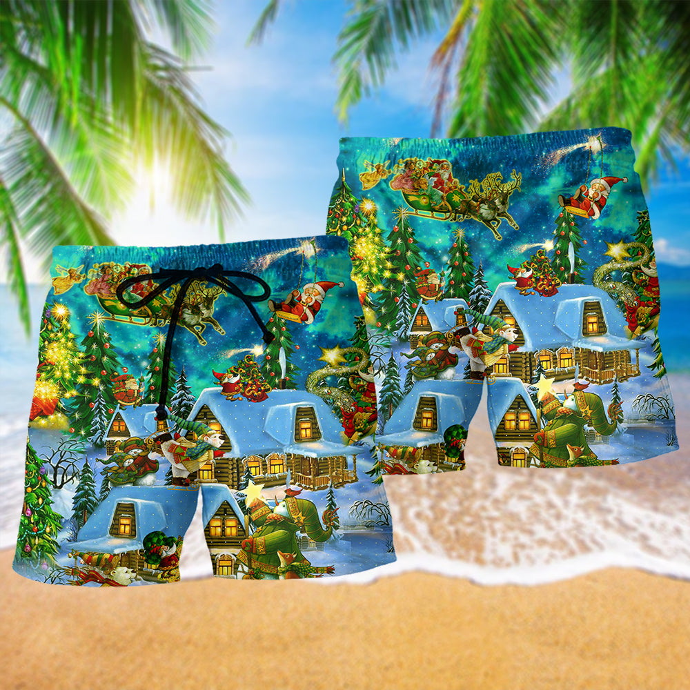 Christmas The Magical Night - Beach Short Reefox - Owls Matrix LTD