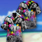 Elephant Grey Elepant with Colorful And Black Style - Hawaiian Shirt - Reefox