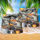 Combat Aircrafts Fire War - Beach Short Reefox - Owls Matrix LTD
