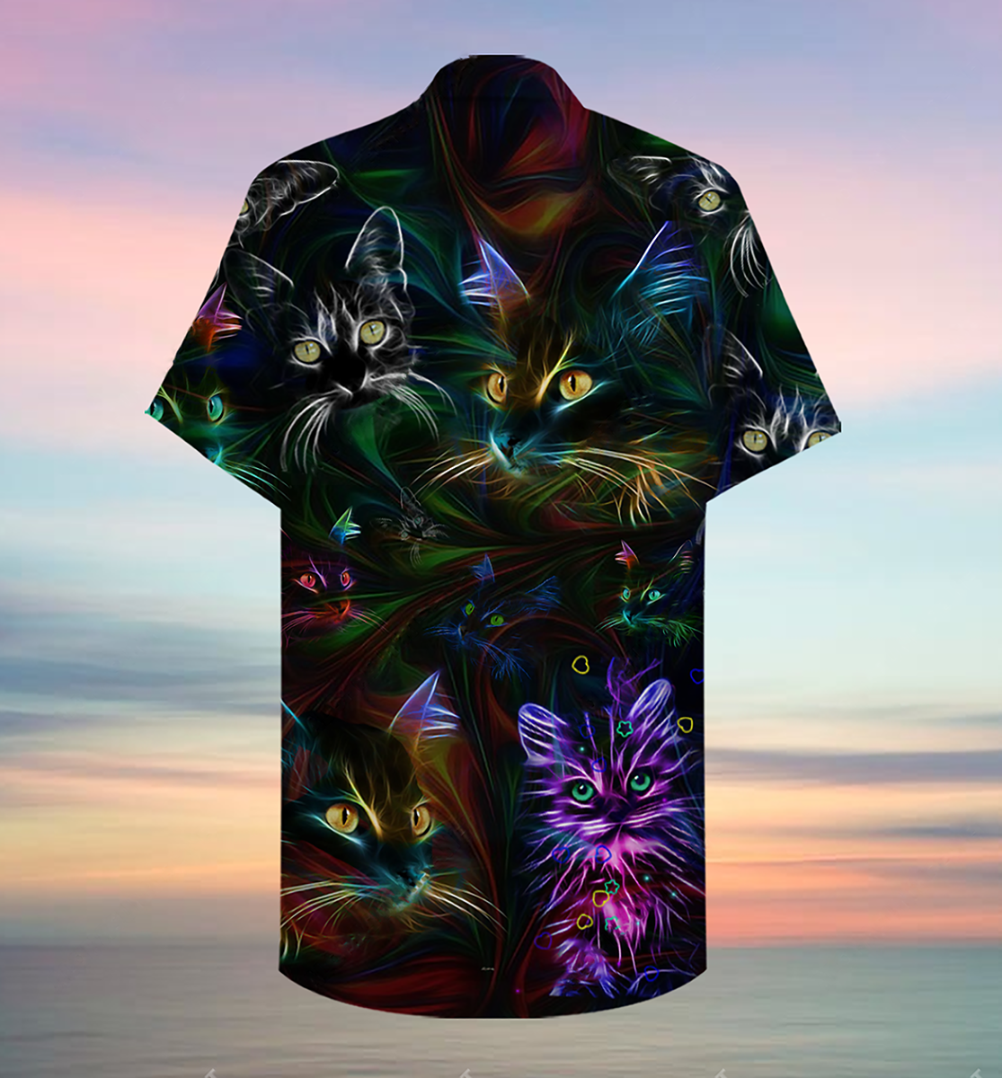Cat Lovely Don't Care - Hawaiian Shirt - Reefox