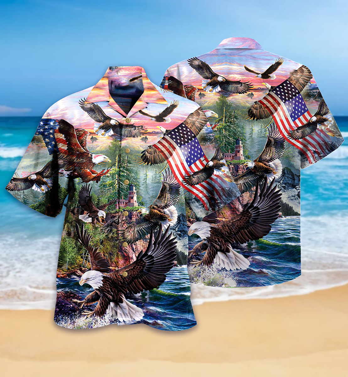 America Eagle Spirit Of America - Hawaiian Shirt - Reefox